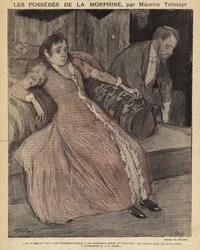 Scene from Le Possedes de la Morphine by Maurice Talmeyr